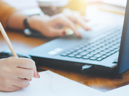 Team member attending webinar 